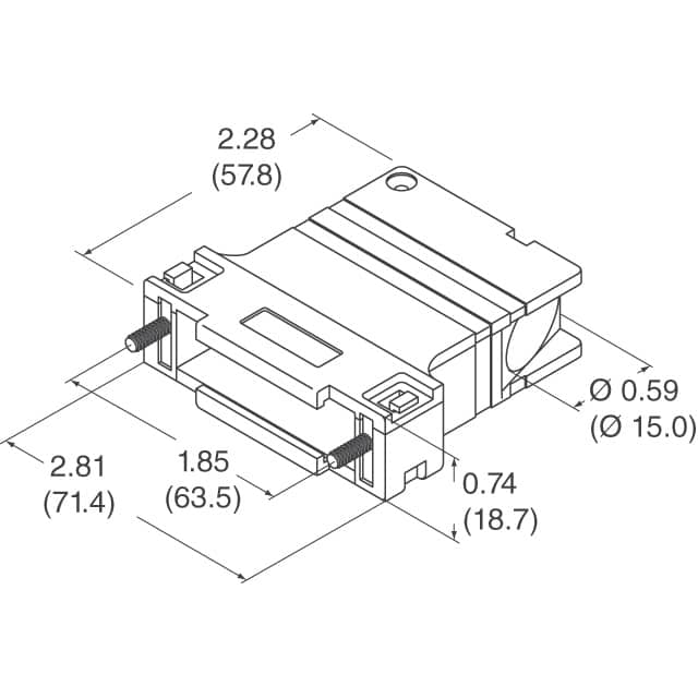 165X13449XE Conec  Carcasas traseras para conectores D-Sub en forma de D